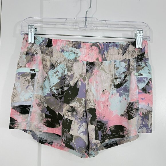 Fabletics XXS Black, Pink Floral Maggie Athletic Shorts w/Pockets - Picture 2 of 10